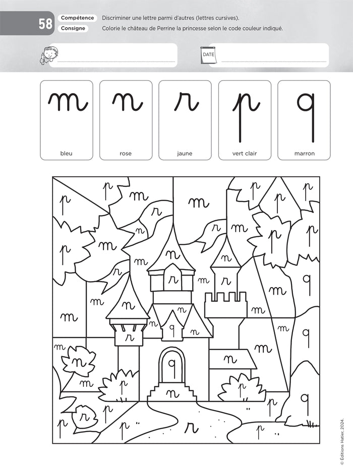 Lettres et Cie - Français PS-MS-GS-CP - Coloriages magiques photocopiables