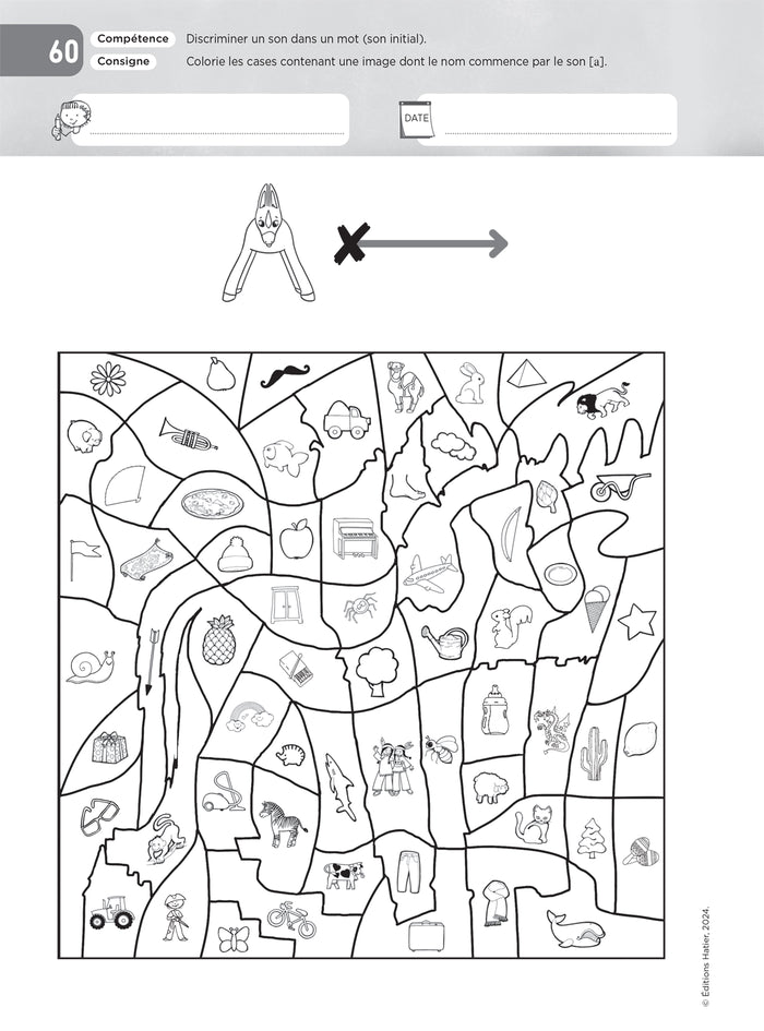 Lettres et Cie - Français PS-MS-GS-CP - Coloriages magiques photocopiables