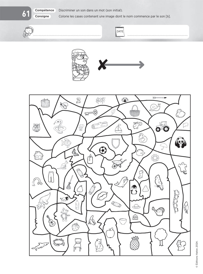 Lettres et Cie - Français PS-MS-GS-CP - Coloriages magiques photocopiables