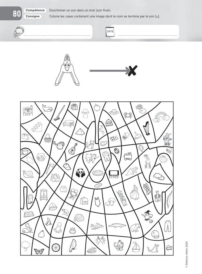 Lettres et Cie - Français PS-MS-GS-CP - Coloriages magiques photocopiables