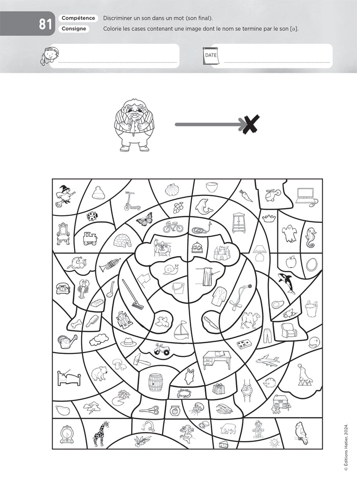 Lettres et Cie - Français PS-MS-GS-CP - Coloriages magiques photocopiables