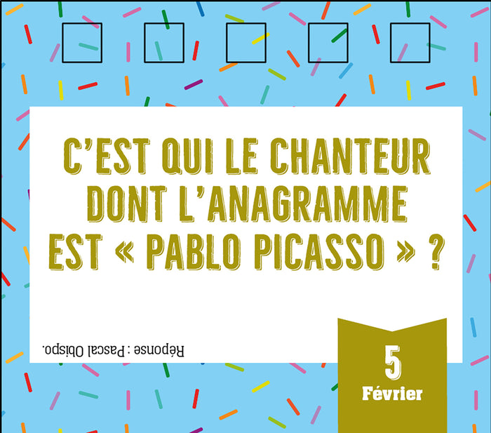 Le calendrier quiz - C'est Qui ?