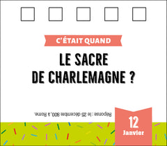 Le calendrier quiz - C'était Quand ?
