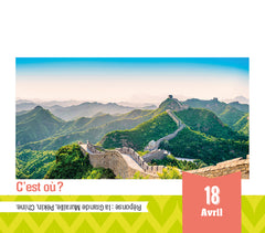 Le calendrier quiz - C'est où ?