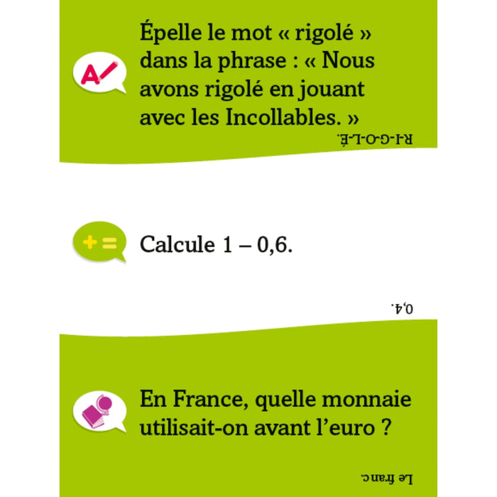 Boîte Quiz - Incollables Famille - Enfants vs Parents