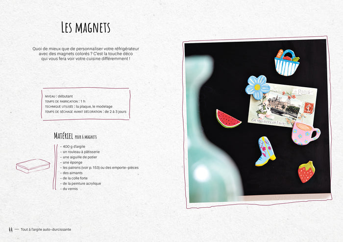 Tout à l'argile auto-durcissante