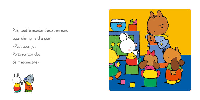 Petit Lapin Blanc à la maternelle