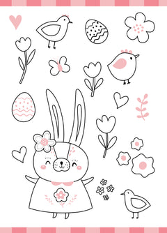 Mon coloriage pastel (Pâques) - Stickers offerts
