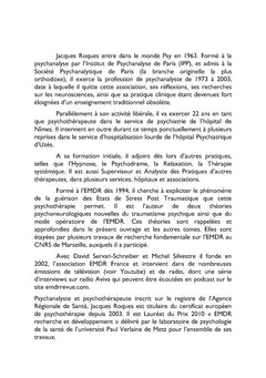 Psychoneurobiologie fondement et prolongement de l'EMDR