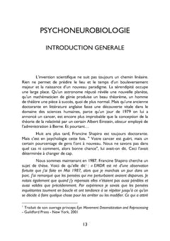 Psychoneurobiologie fondement et prolongement de l'EMDR