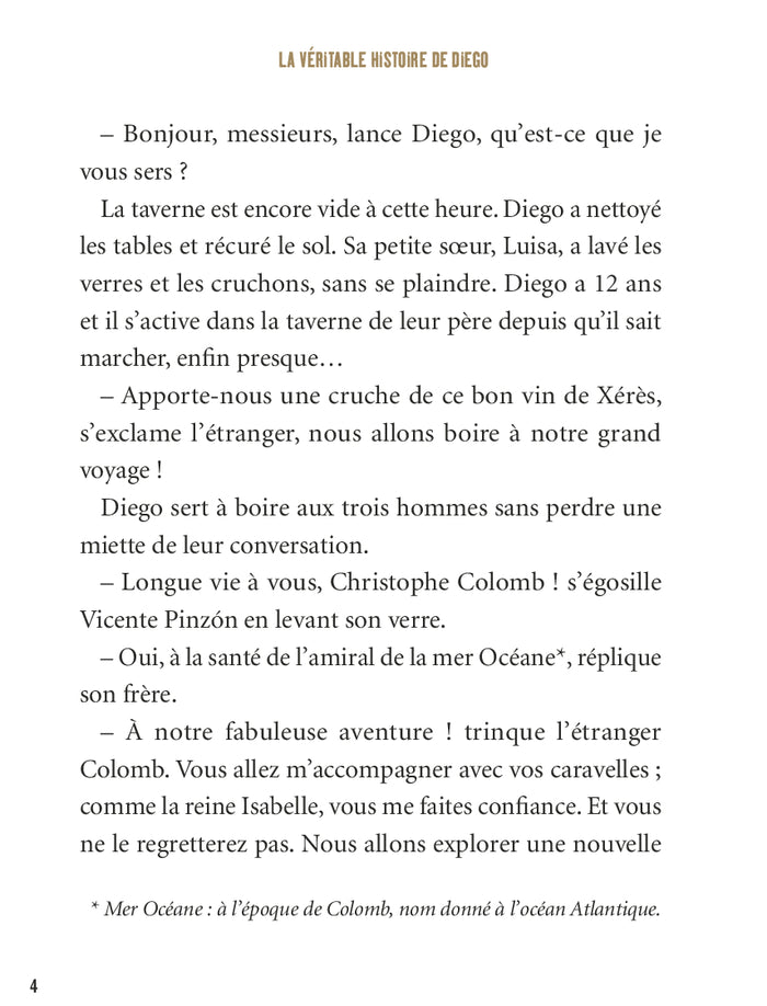 La véritable histoire de Diego, le jeune mousse de Christophe Colomb