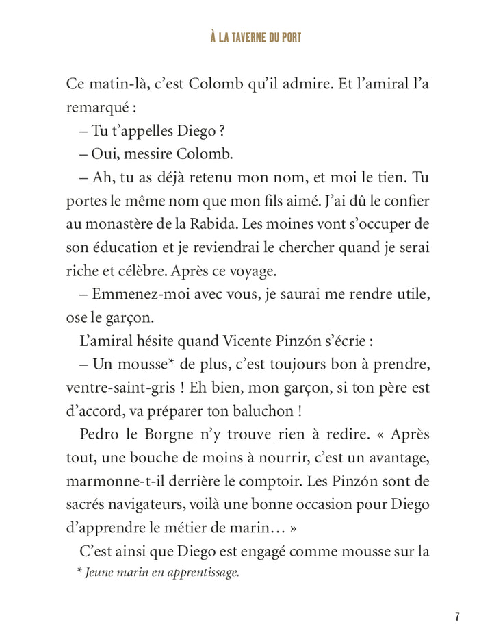 La véritable histoire de Diego, le jeune mousse de Christophe Colomb