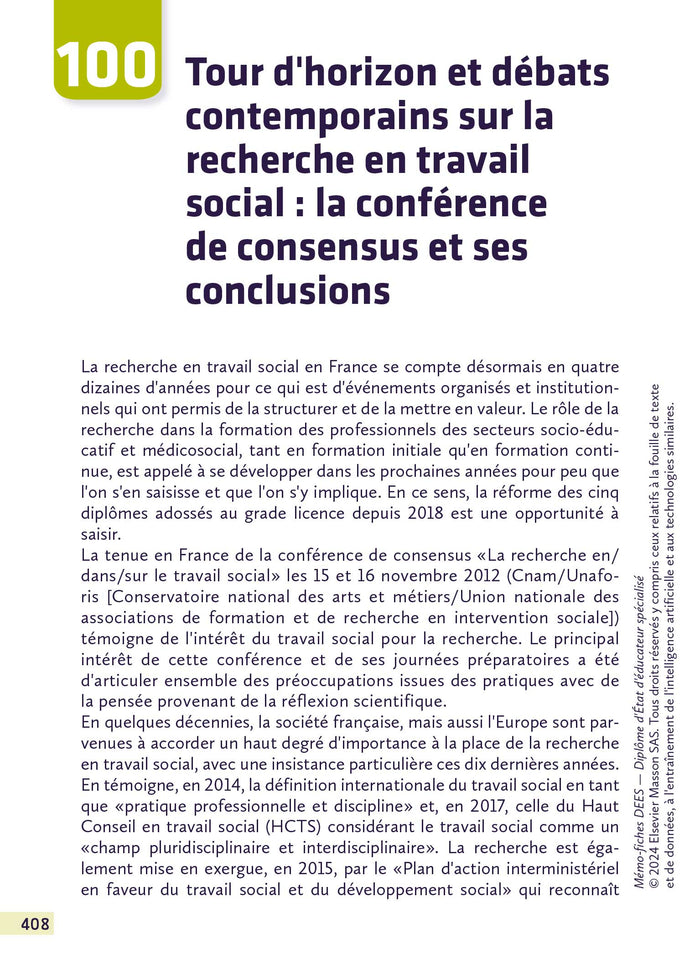 Mémo-Fiches DEES - Diplôme d'État d'éducateur spécialisé