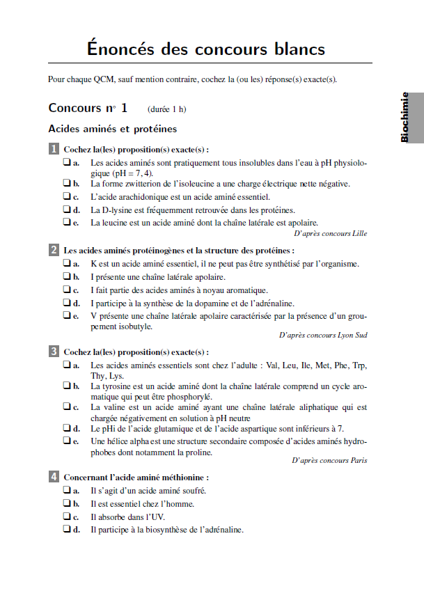 Tout le PASS & LAS en QCM et exercices 2024-2025