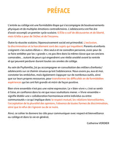 Mon kit pour bien vivre ensemble, spécial collège