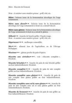 Dictionnaire alimentaire de la pancréatite