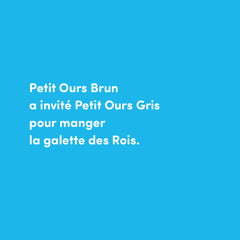 Petit ours brun mange la galette des rois