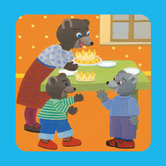 Petit ours brun mange la galette des rois