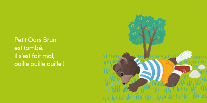 Petit ours brun a un bobo