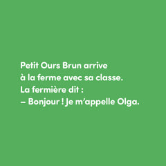 Petit ours brun va à la ferme