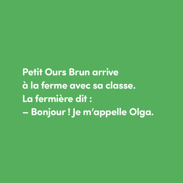 Petit ours brun va à la ferme