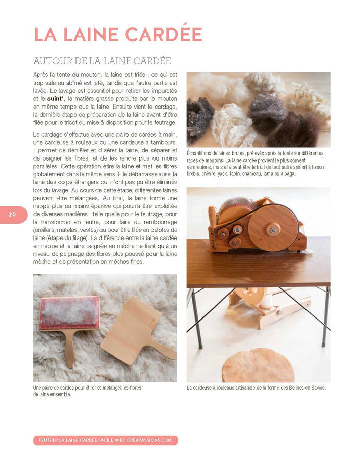 Feutrer la laine cardée