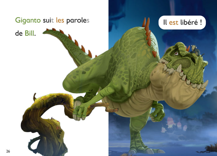 Mes premières lectures 100% syllabiques avec Gigantosaurus Niveau 1 : La Lune rose