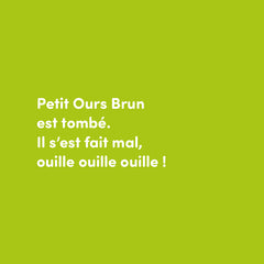 Petit ours brun s'est fait mal