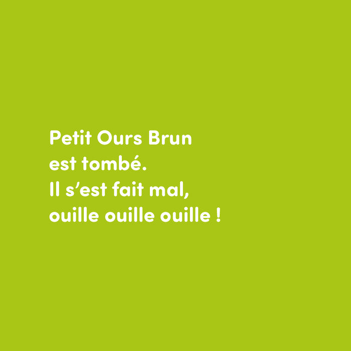 Petit ours brun s'est fait mal