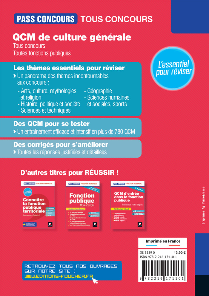 Pass'Concours - QCM de culture générale - Tous concours - 8e édition - Entraînement