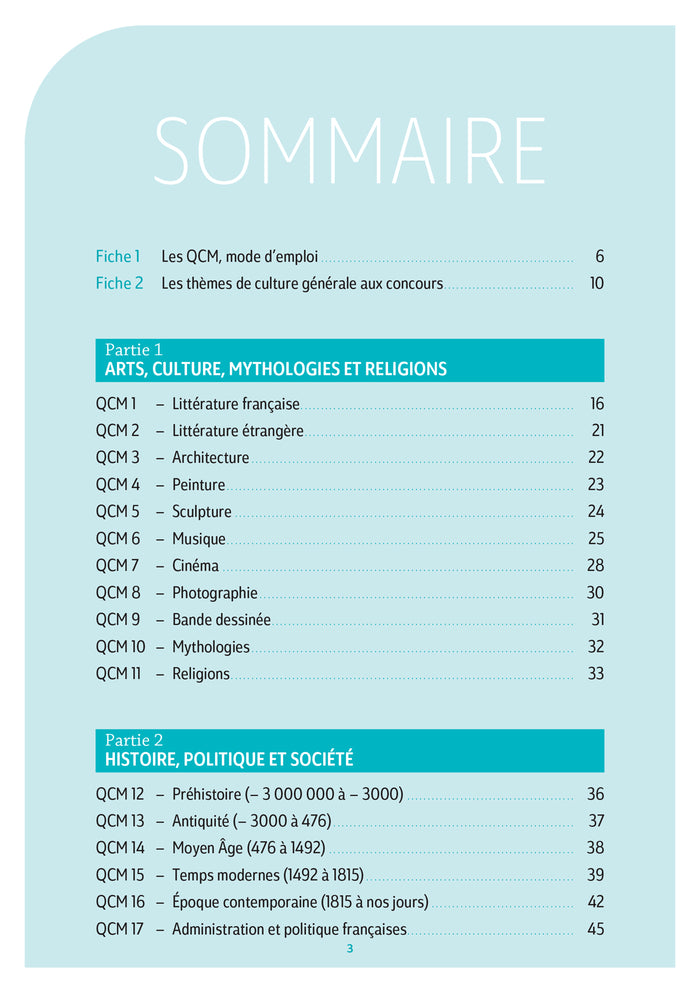 Pass'Concours - QCM de culture générale - Tous concours - 8e édition - Entraînement