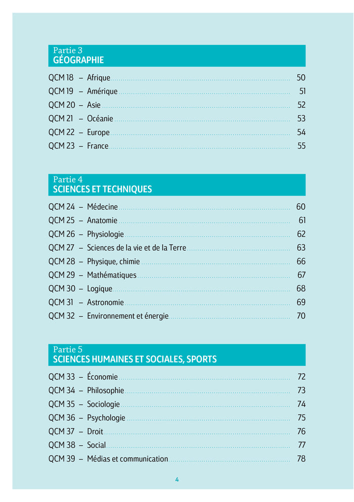 Pass'Concours - QCM de culture générale - Tous concours - 8e édition - Entraînement