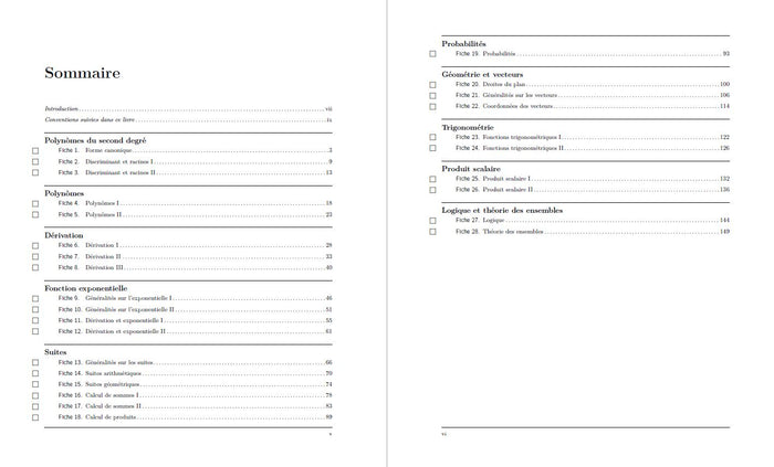 Cahier de calcul en maths 1re