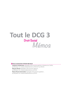 DCG - Toute la 3e année du DCG 3, 7, 11 en fiches