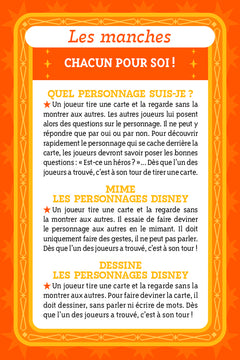 DISNEY -  "Qui suis-je ?" - Boîte de jeu de cartes - Spécial Héros et Vilains