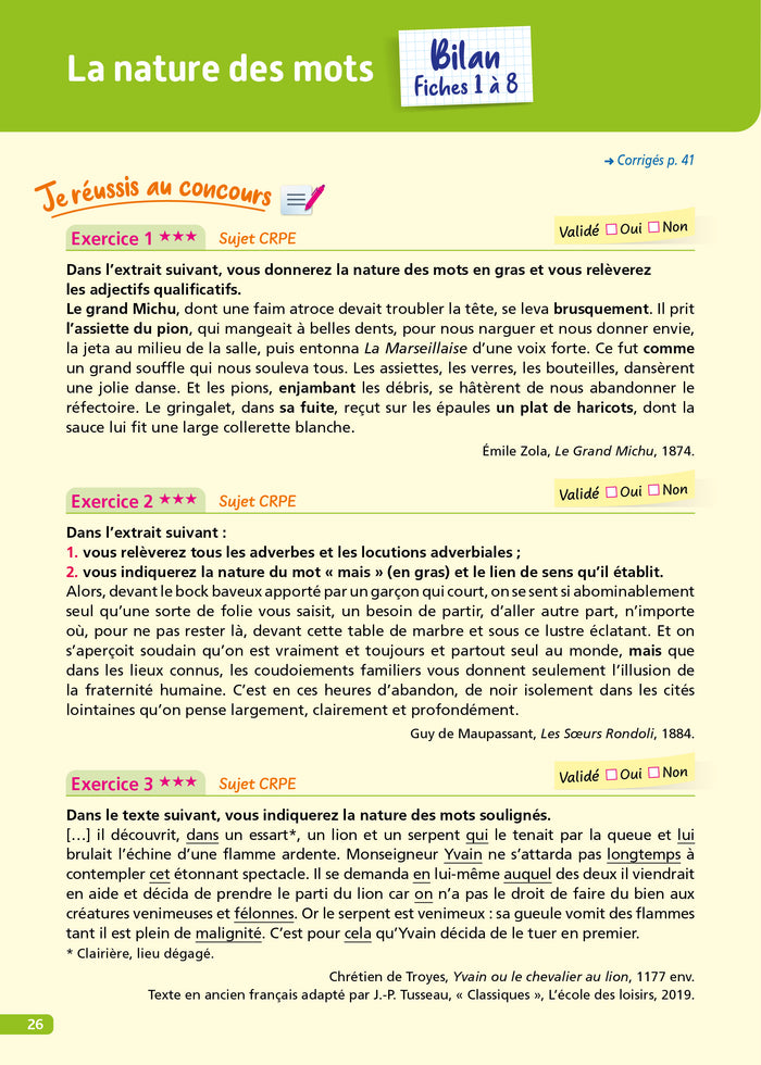 Objectif CRPE 2026 - Français - 300 exercices pour s'entraîner - ép. écrite d'admissibilité M2/L3