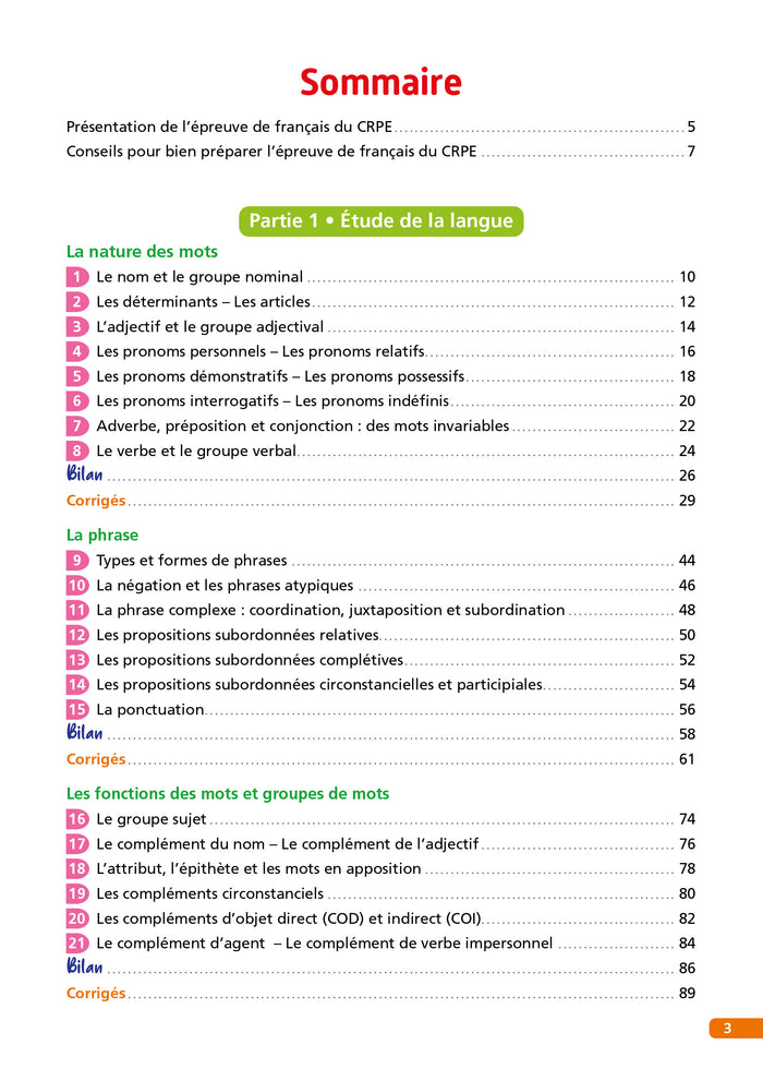 Objectif CRPE 2026 - Français - 300 exercices pour s'entraîner - ép. écrite d'admissibilité M2/L3