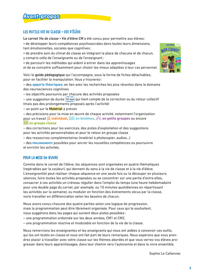 Vie de classe Vie d'élève Magellan CM - Ed. 2024 - Guide pédagogique