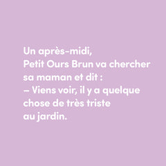 Petit ours brun a trouvé un oiseau mort