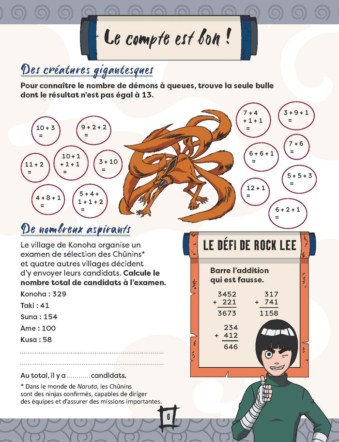 Mon bloc de jeux de maths Naruto - CE2