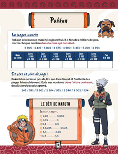 Mon bloc de jeux de maths Naruto - CM1