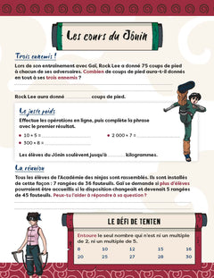 Mon bloc de jeux de maths Naruto - CM1