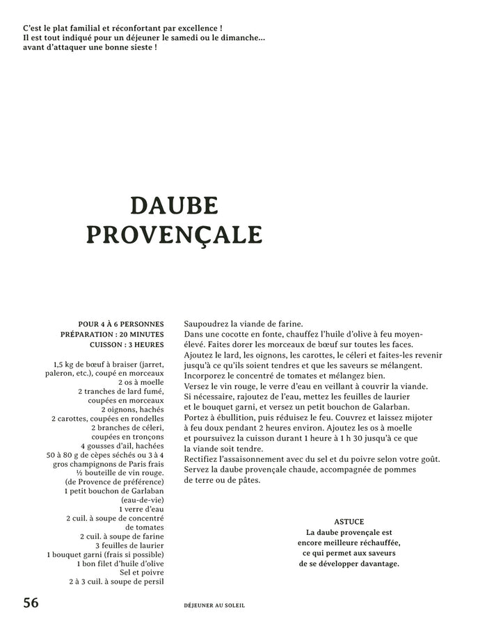 à la table de la bonne mère