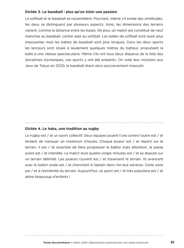 En route pour la dictée CE2-CM1 ! Vive le sport ! Ed. 2024 - Fichier de l'enseignant