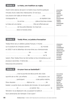 En route pour la dictée CE2-CM1 ! Vive le sport ! Ed. 2024 - Fichier de l'enseignant