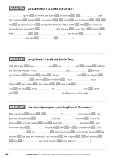 En route pour la dictée CE2-CM1 ! Vive le sport ! Ed. 2024 - Fichier de l'enseignant