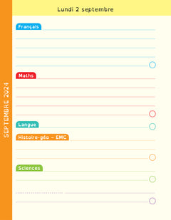 Agenda DYS primaire CE2 CM1 CM2 - 7-10 ans
