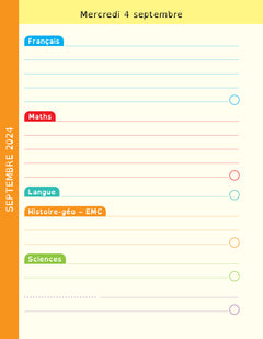Agenda DYS primaire CE2 CM1 CM2 - 7-10 ans