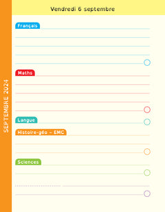 Agenda DYS primaire CE2 CM1 CM2 - 7-10 ans