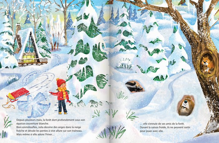 Petits coeurs sur la neige